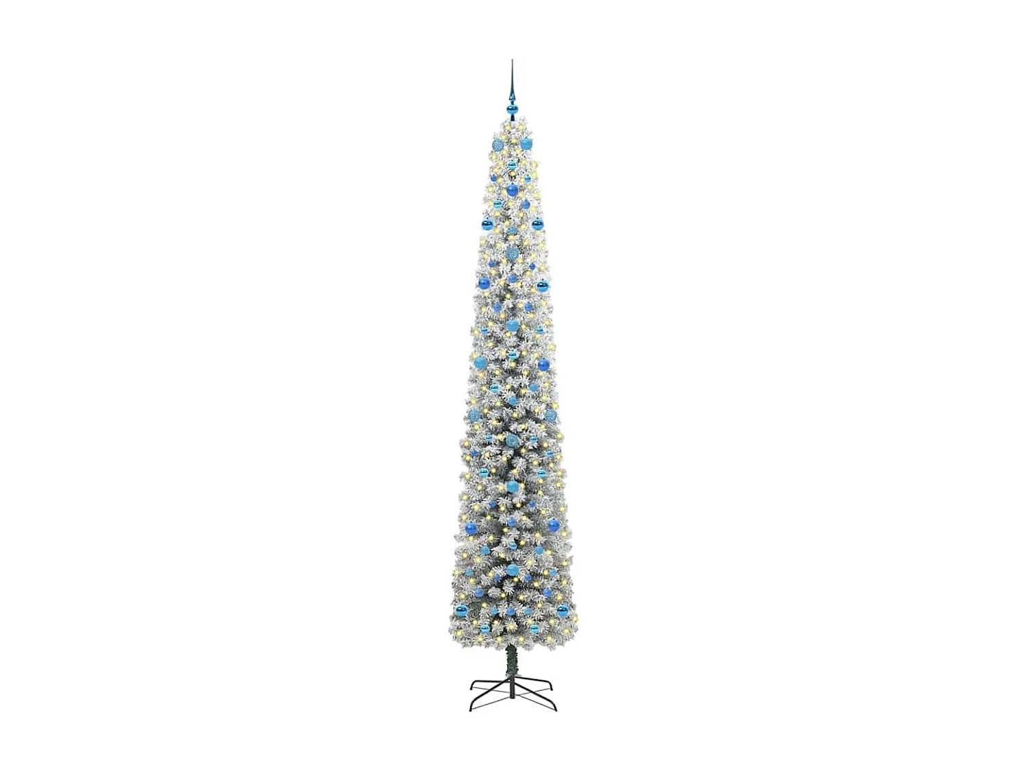 Künstlicher Weihnachtsbaum Grün 270 cm PVC und Stahl und Kunststoff