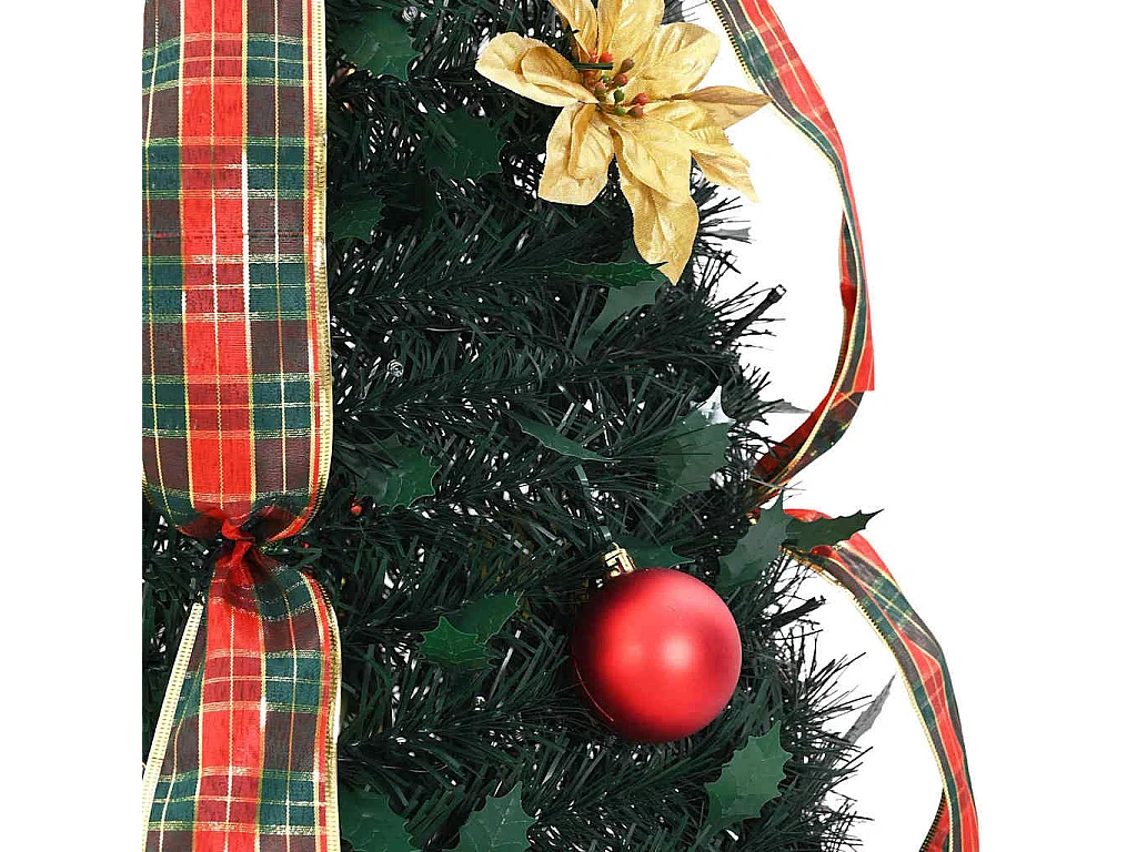 Albero di Natale artificiale con 100 LED Verde 150 cm PVC