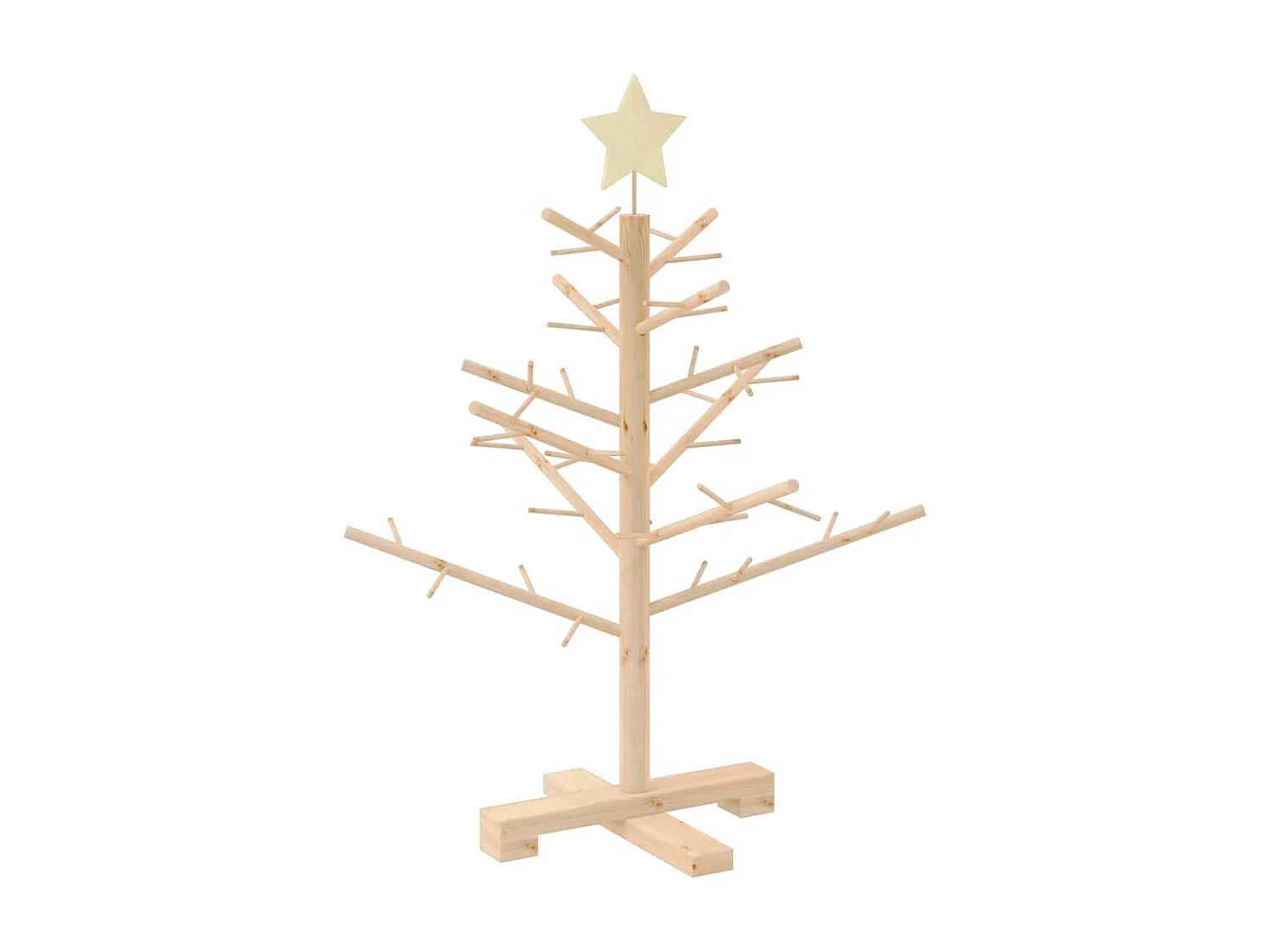 Naturholz-Weihnachtsbaum 75 cm, Kiefernholz massiv