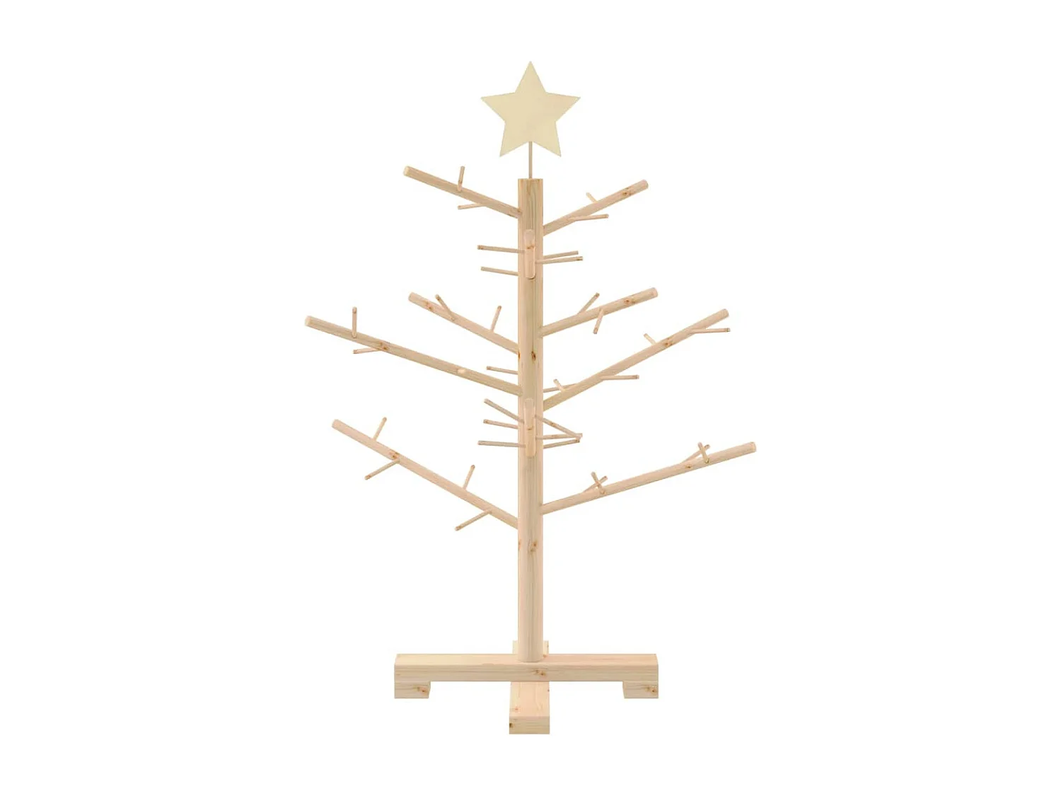 Naturholz-Weihnachtsbaum 75 cm, Kiefernholz massiv