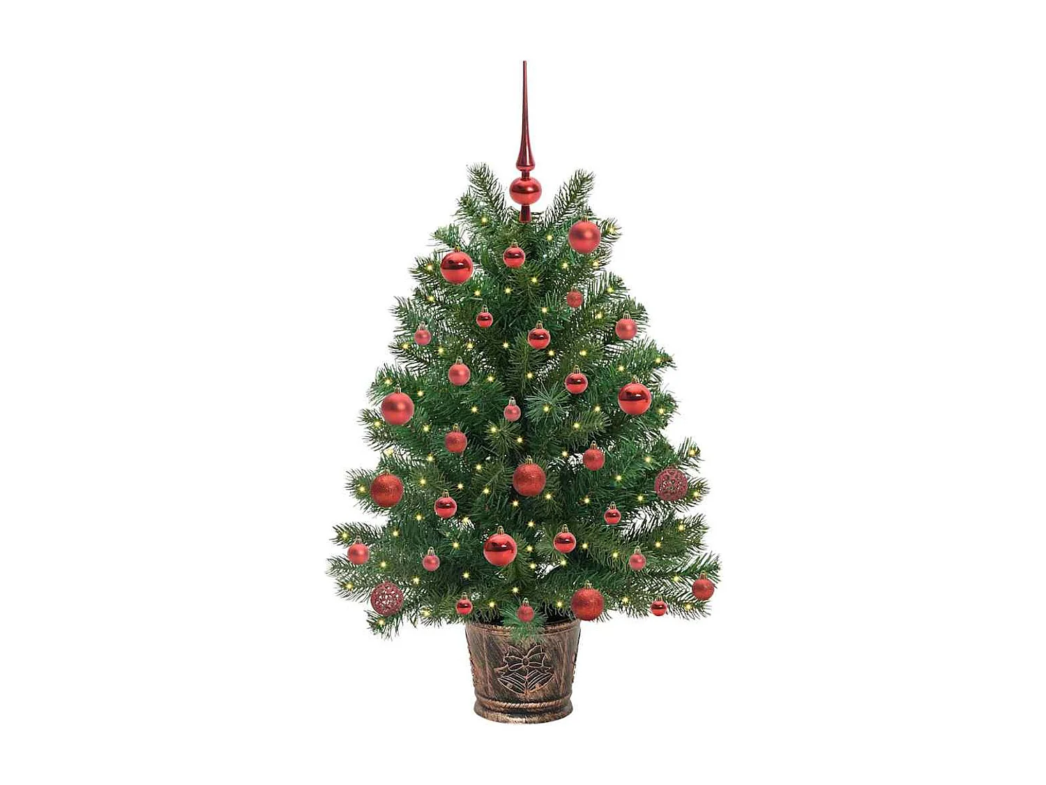 Sapin de Noël artificiel avec 150 LED Vert 95 cm PE et PVC