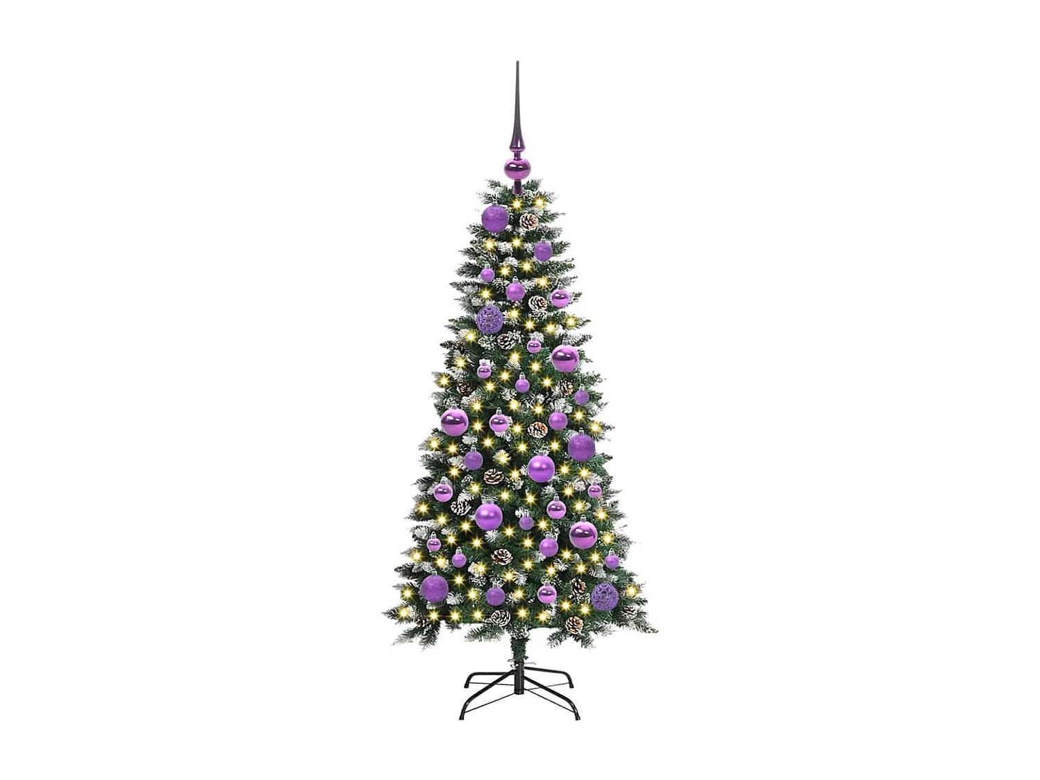 Sapin de Noël artificiel avec 150 LED Vert 55 x 55 x 120 cm