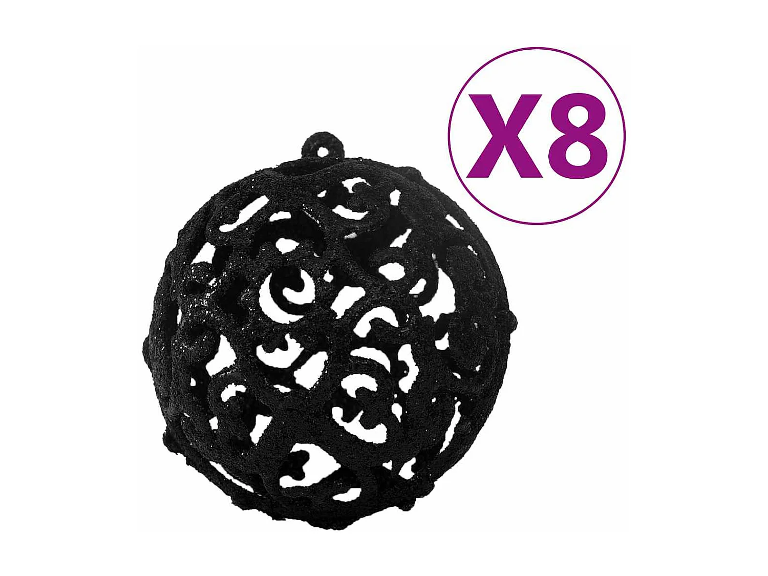 Ensemble de boules de Noël 100 pcs Noir