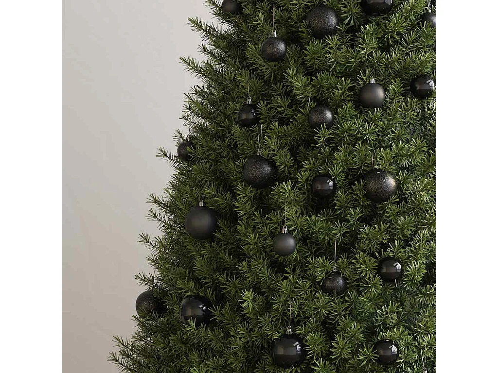 Ensemble de boules de Noël 100 pcs Noir