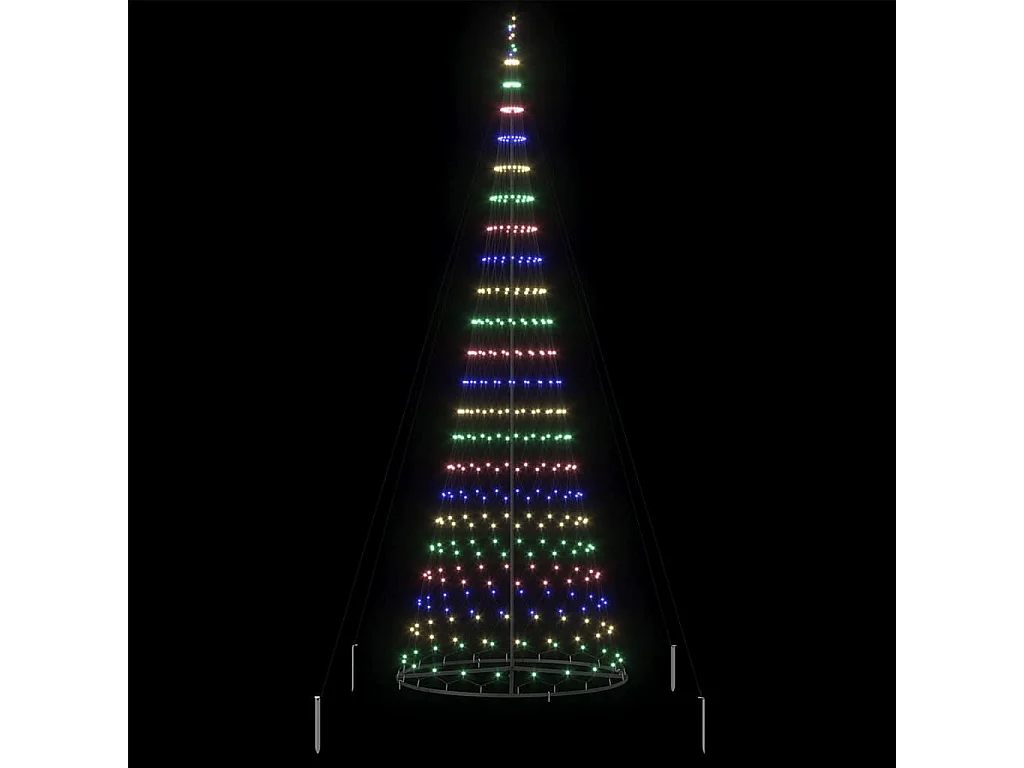 Arbre de Noël LED Multicolore 138,5 x 138,5 x 399 cm Métal