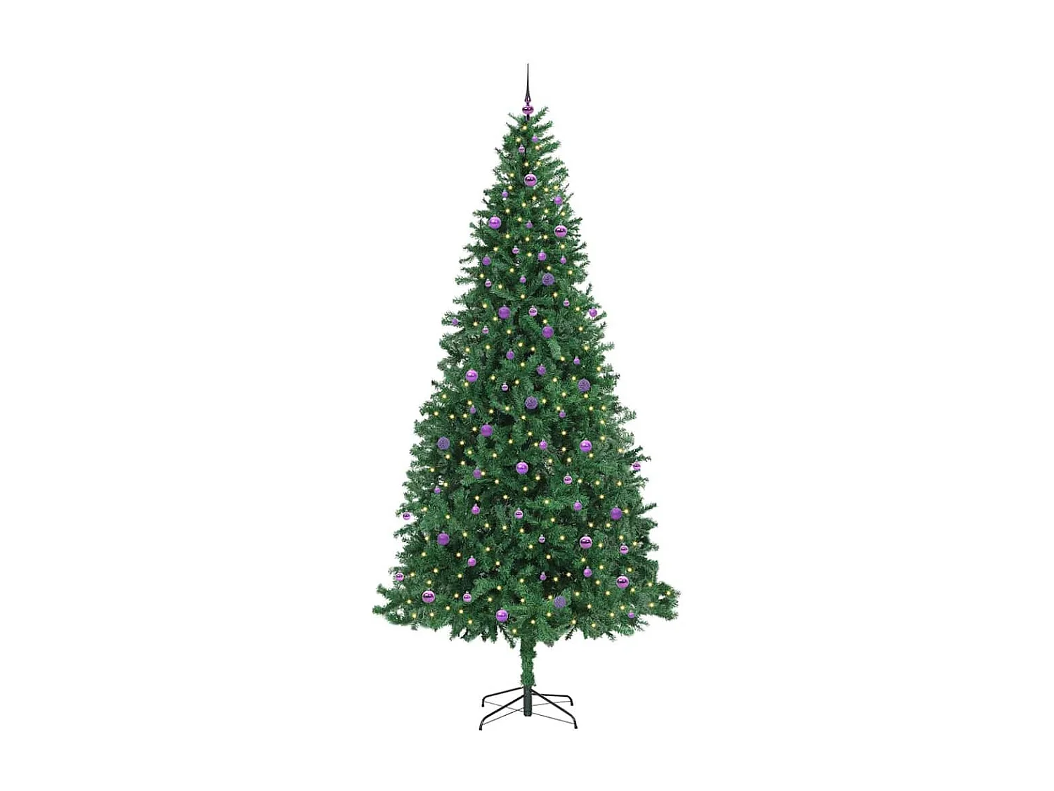Künstlicher Weihnachtsbaum Grün 300 cm PVC, Metall und Kunststoff