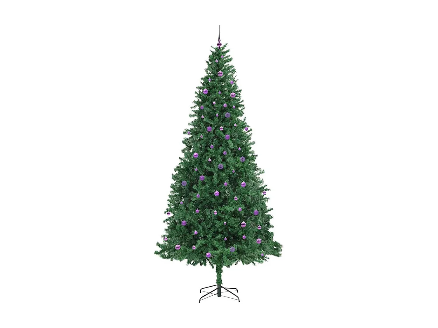 Künstlicher Weihnachtsbaum Grün 300 cm PVC, Metall und Kunststoff