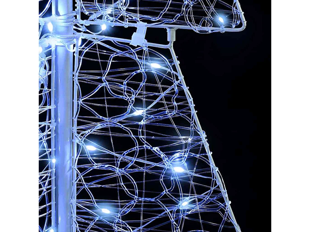 Sapin de Noël avec 100 LED Blanc Froid 120 cm Acrylique