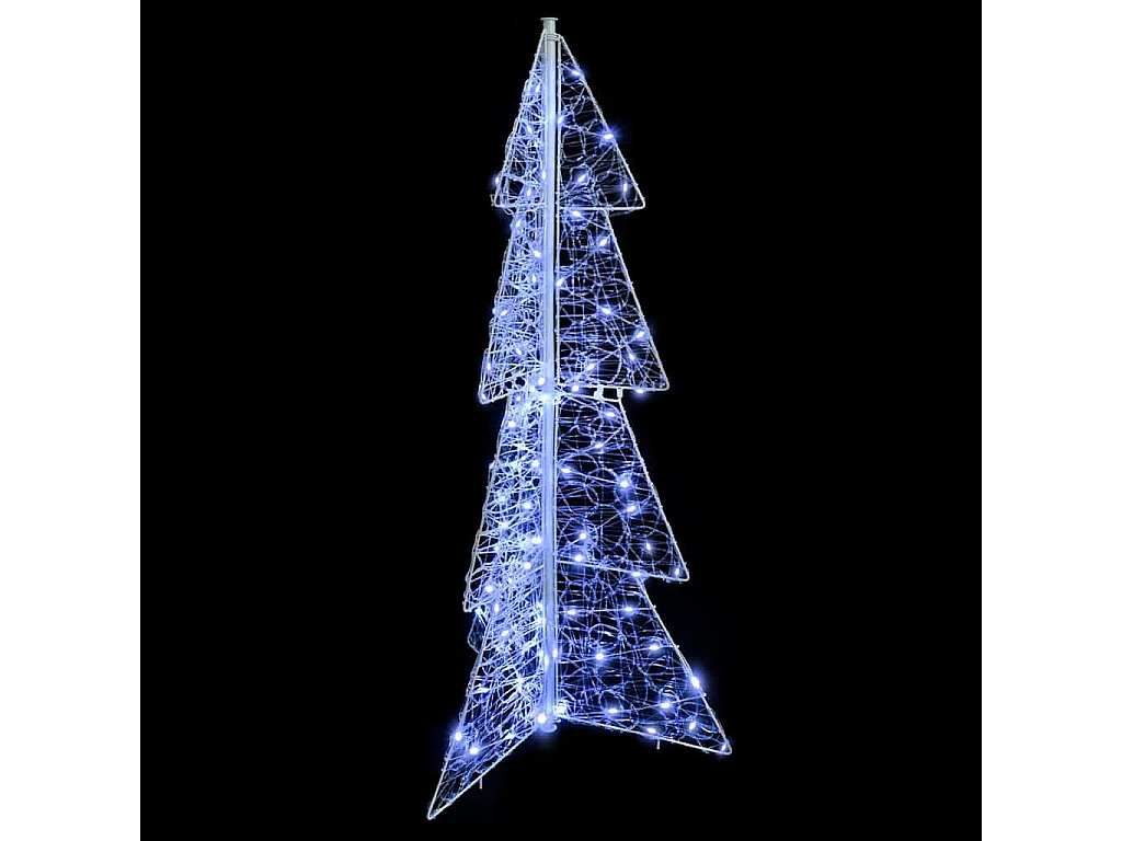 Sapin de Noël avec 100 LED Blanc Froid 120 cm Acrylique