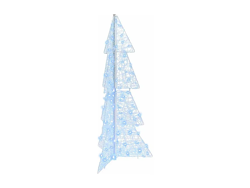 Sapin de Noël avec 100 LED Blanc Froid 120 cm Acrylique