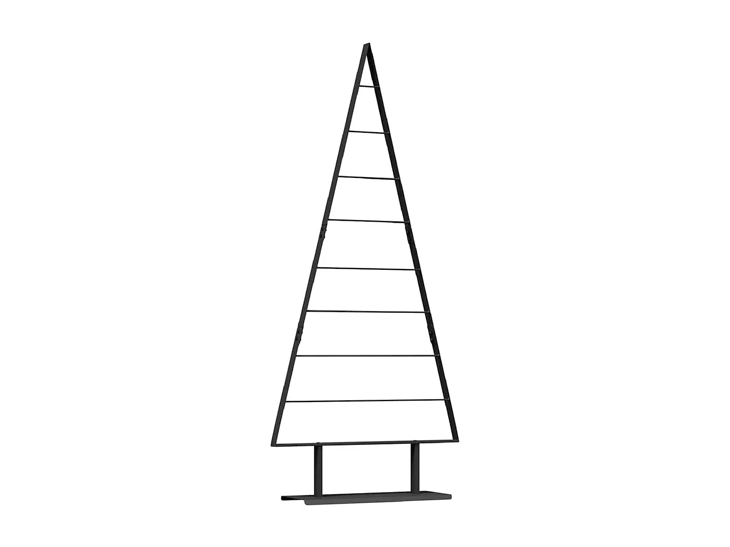 Metalen kerstboom met standaard Zwart 180 cm Staal