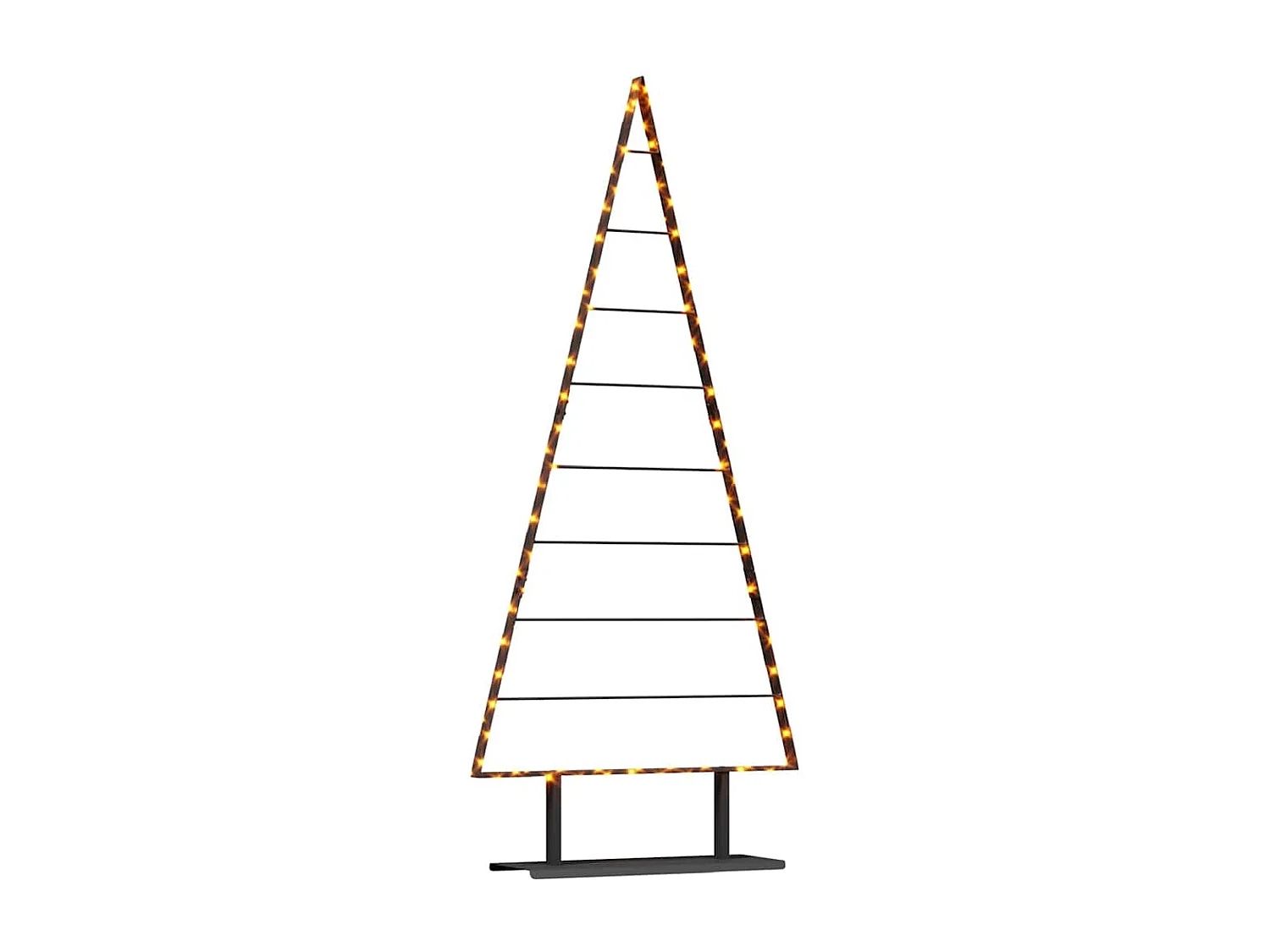 Metalen kerstboom met standaard Zwart 180 cm Staal