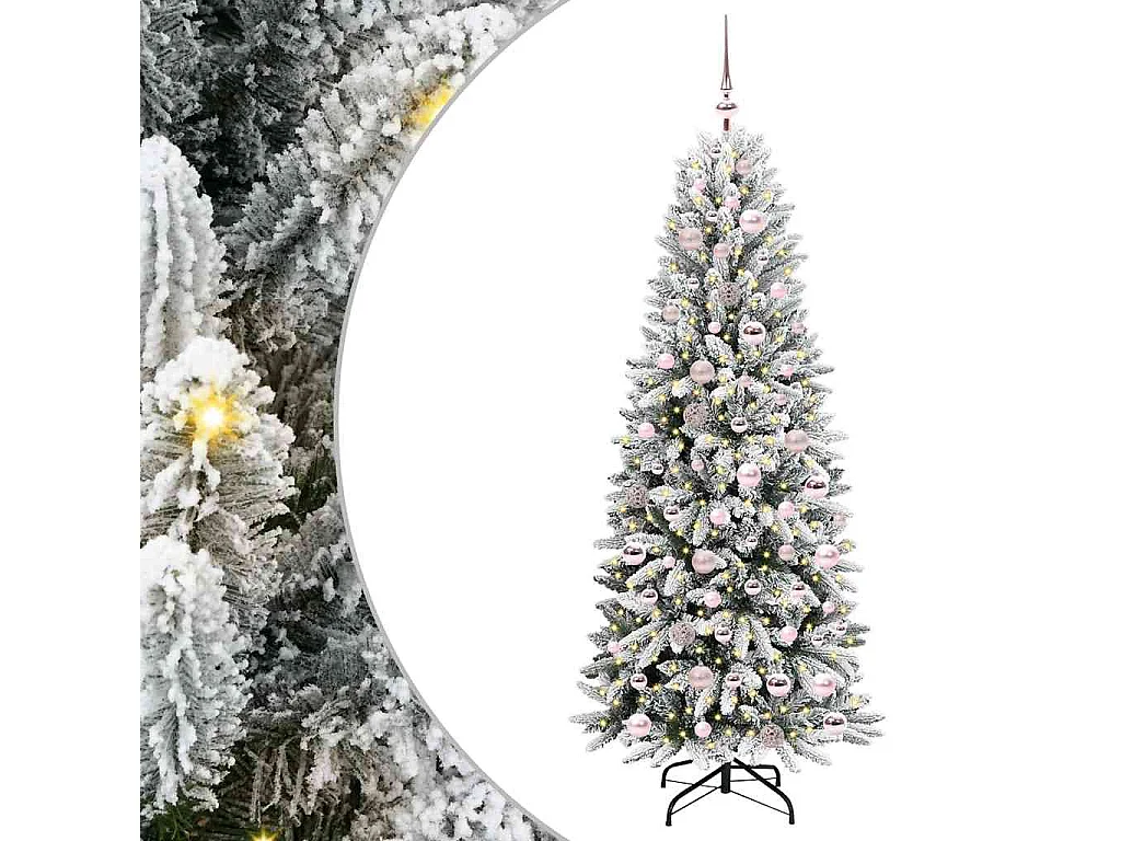 Sapin de Noël artificiel avec 300 LED Blanc 73 x 73 x 180 cm