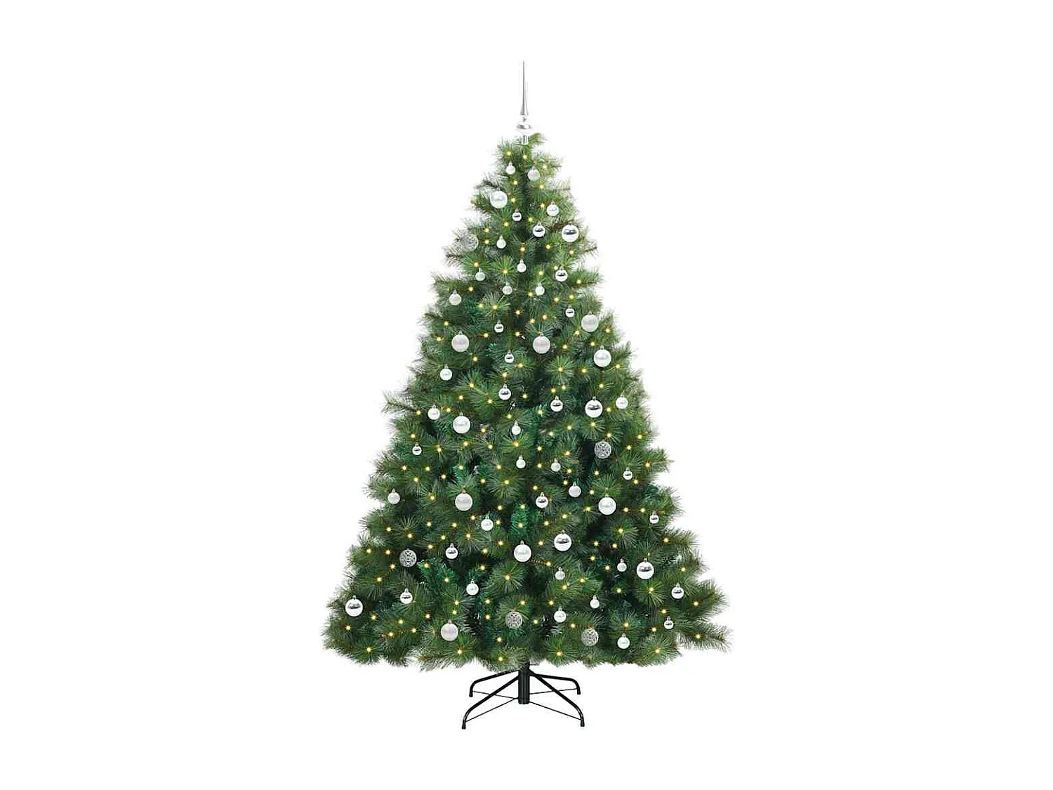 Sapin de Noël artificiel avec 300 LED Vert 210 cm PE et PVC