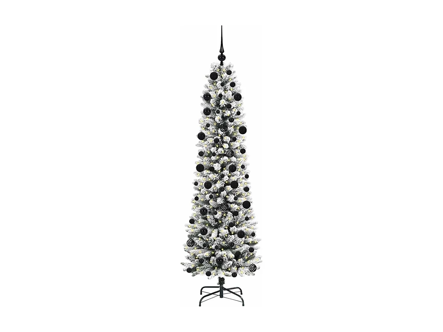 Kunstkerstboom met 300 LED's Groen en wit 210 cm