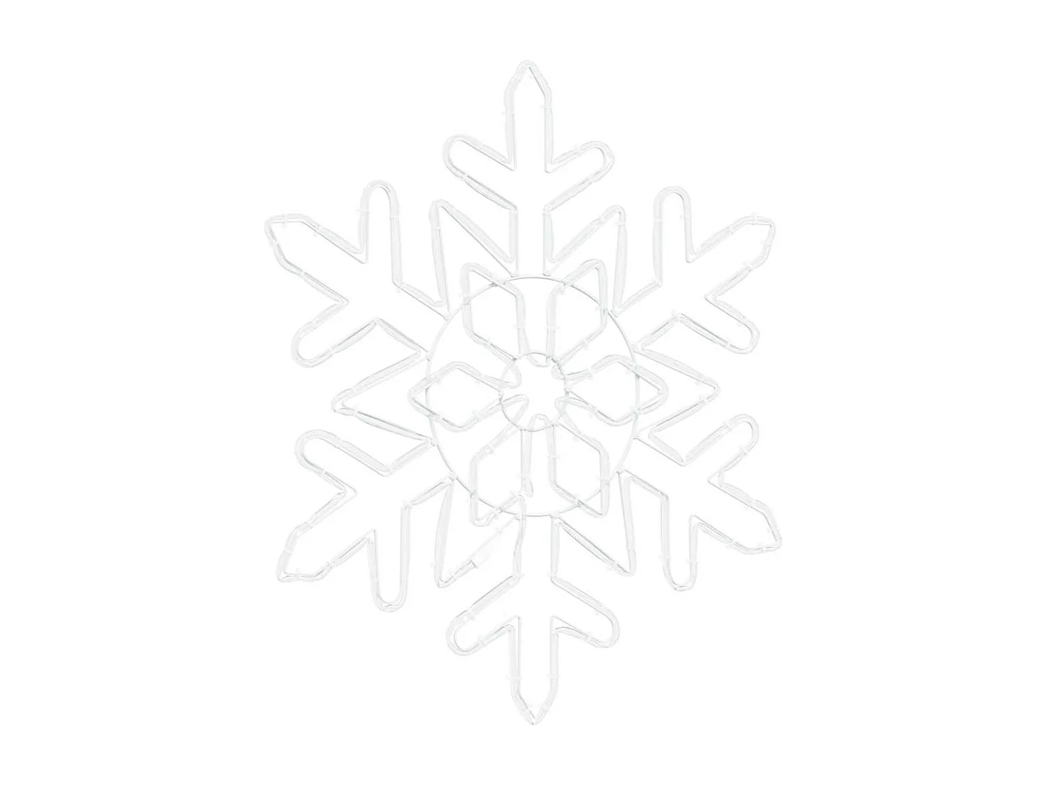 Flocon de Noël avec 156 LED Bleu 55.5 x 55.5 x 0.75cm PVC