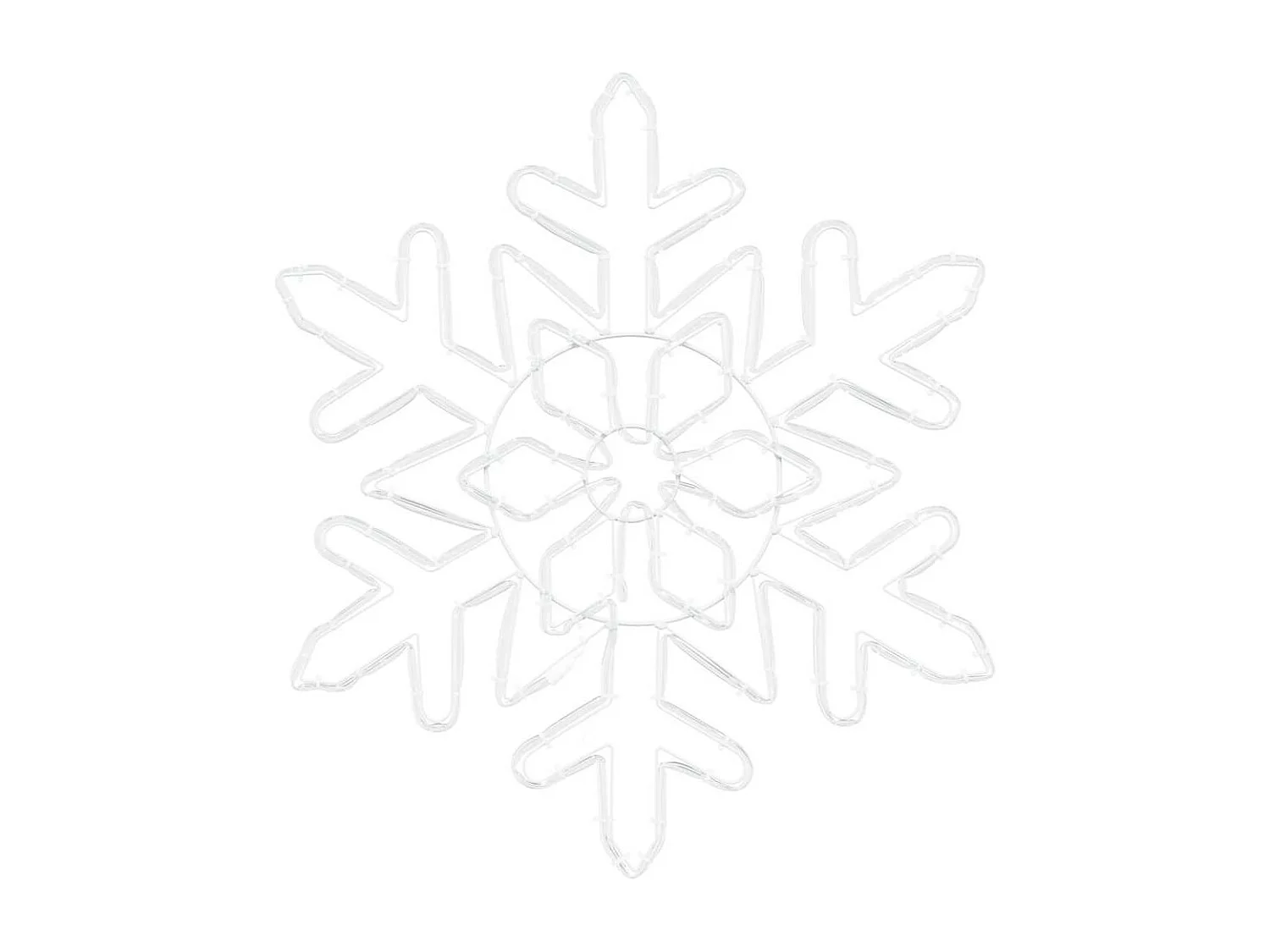 Flocon de Noël avec 156 LED Bleu 55.5 x 55.5 x 0.75cm PVC