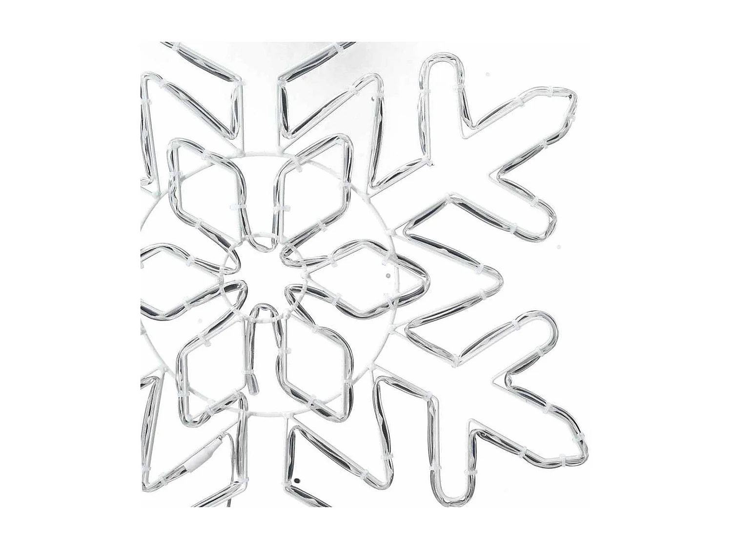 Flocon de Noël avec 156 LED Bleu 55.5 x 55.5 x 0.75cm PVC