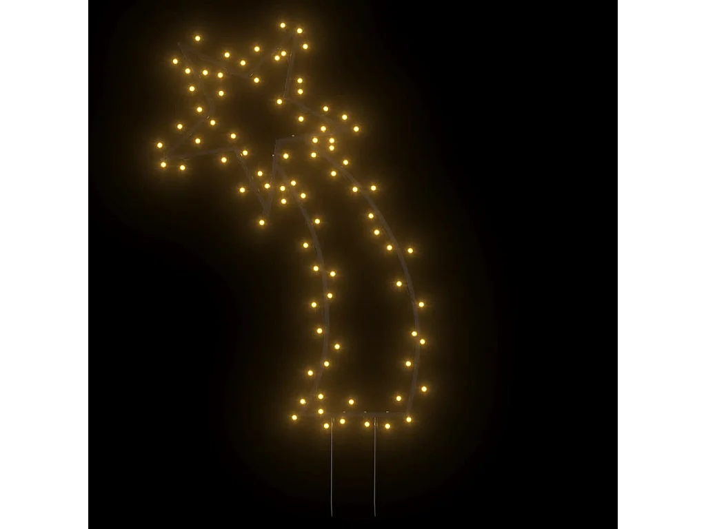 Decorazione luminosa natalizia a forma di meteora con picchetti, 80 LED, 62 cm