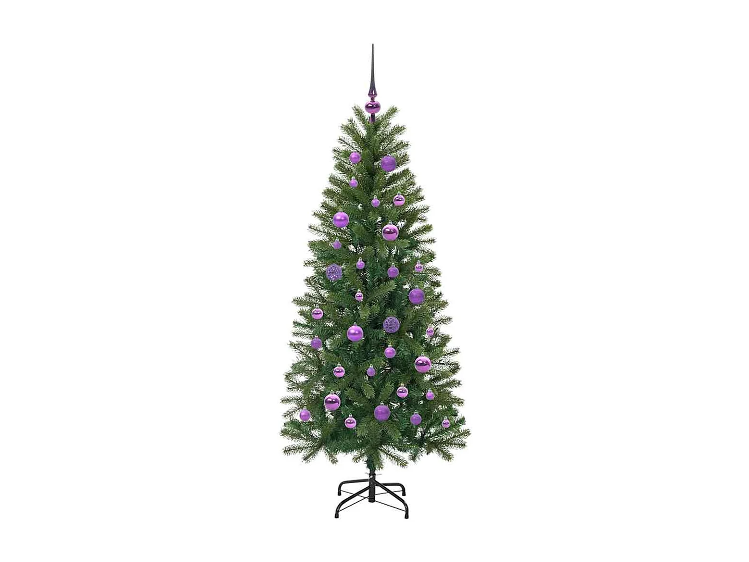 Albero di Natale artificiale con 150 LED Verde 150 cm PE e PVC