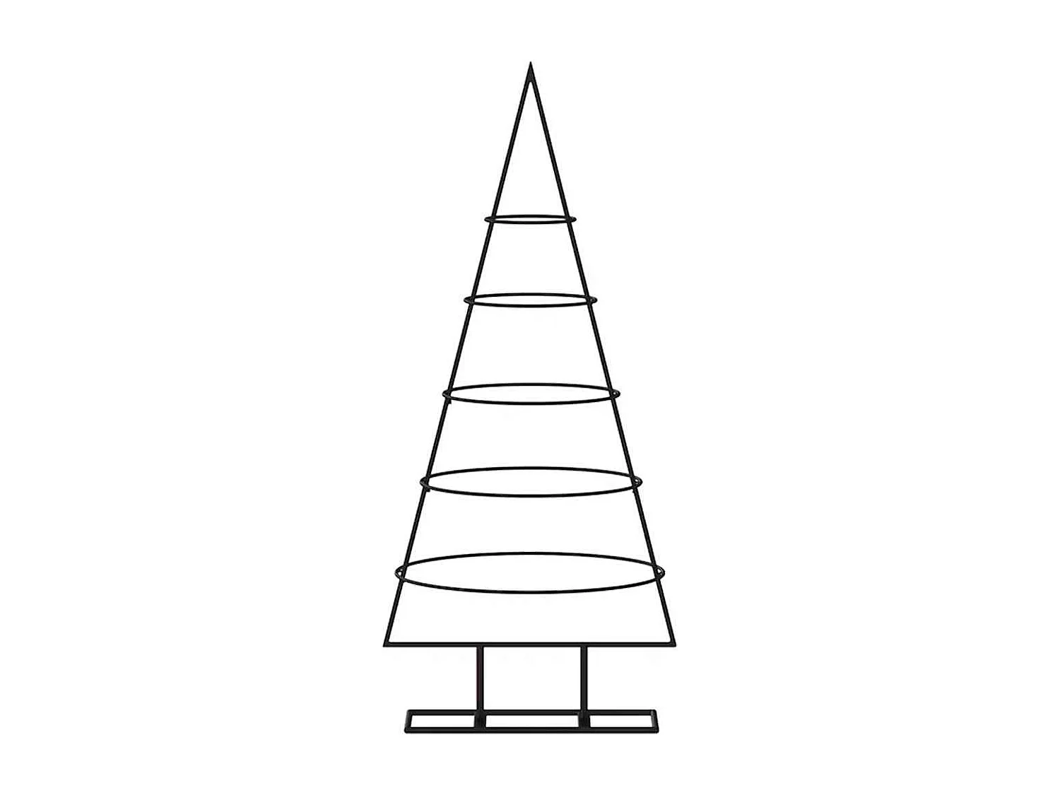 Metalen kerstboom ter decoratie zwart 90 cm