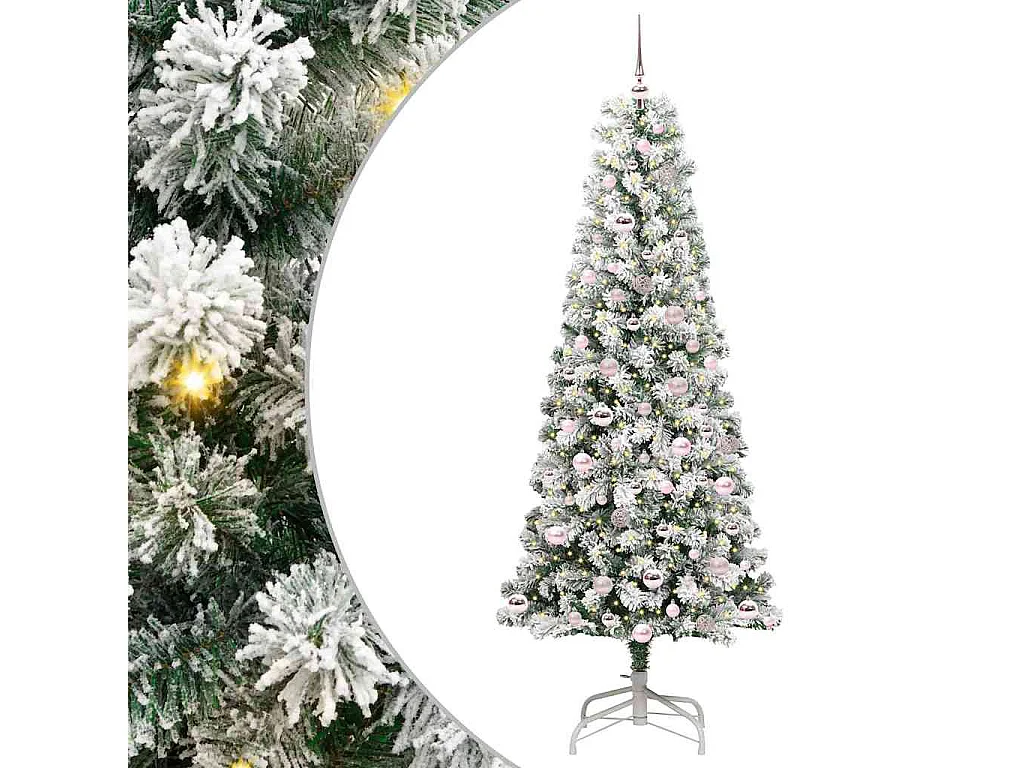 Albero di Natale artificiale con rami incernierati 210 cm