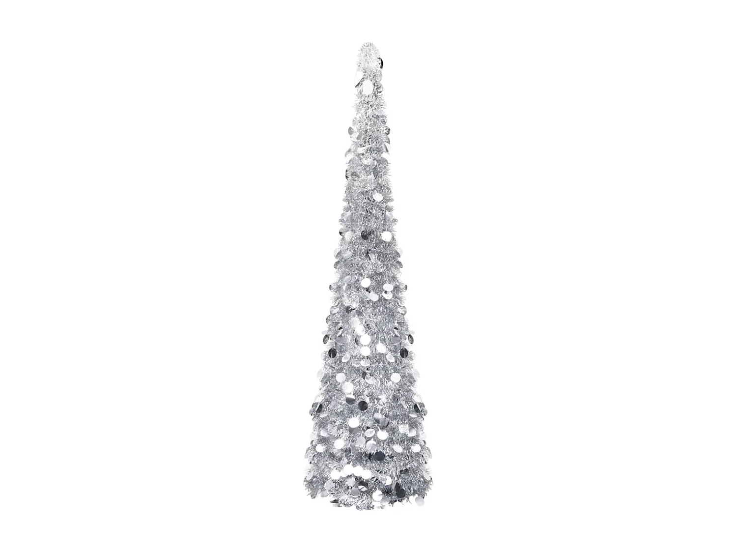 Albero di Natale artificiale retrattile argento 180 cm PET