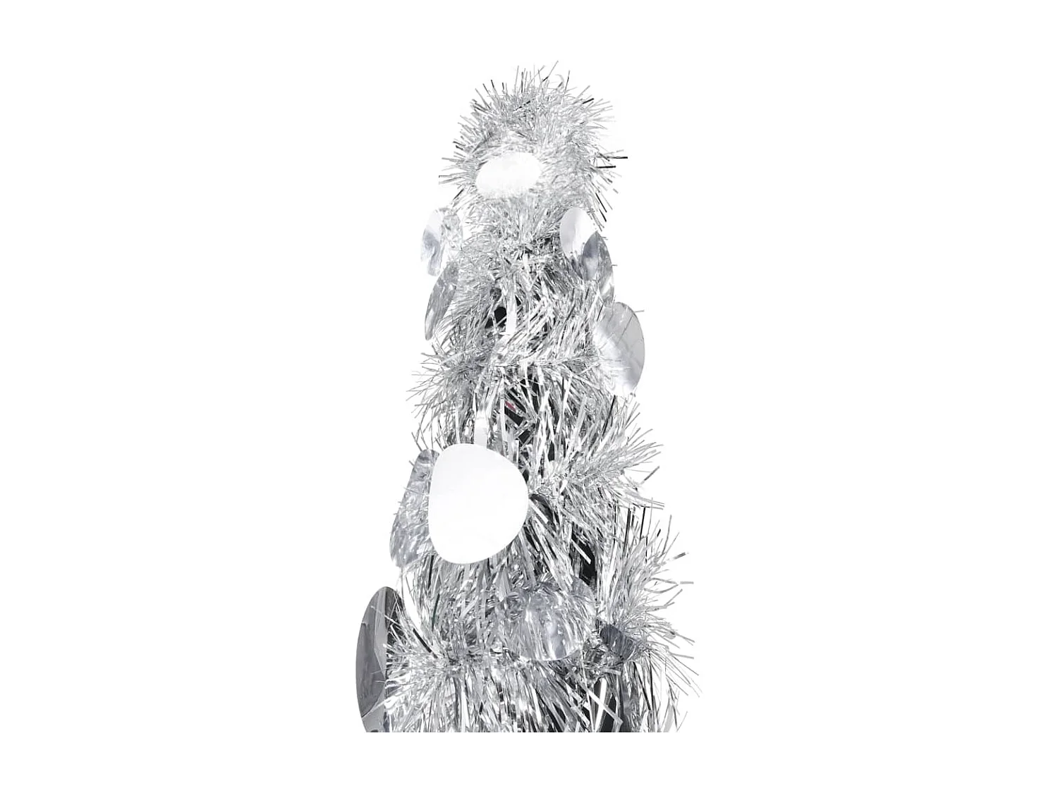 Albero di Natale artificiale retrattile argento 180 cm PET