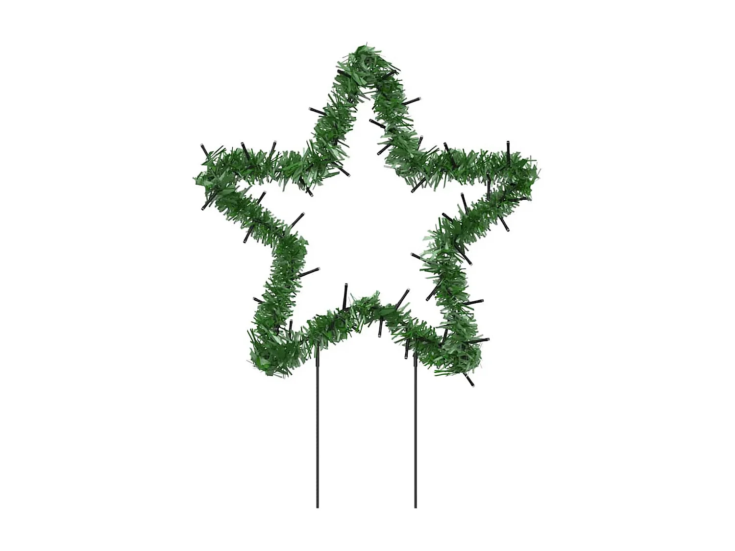 Pali decorativi luminosi a forma di stella di Natale, 3 pezzi, 50 LED, 29 cm