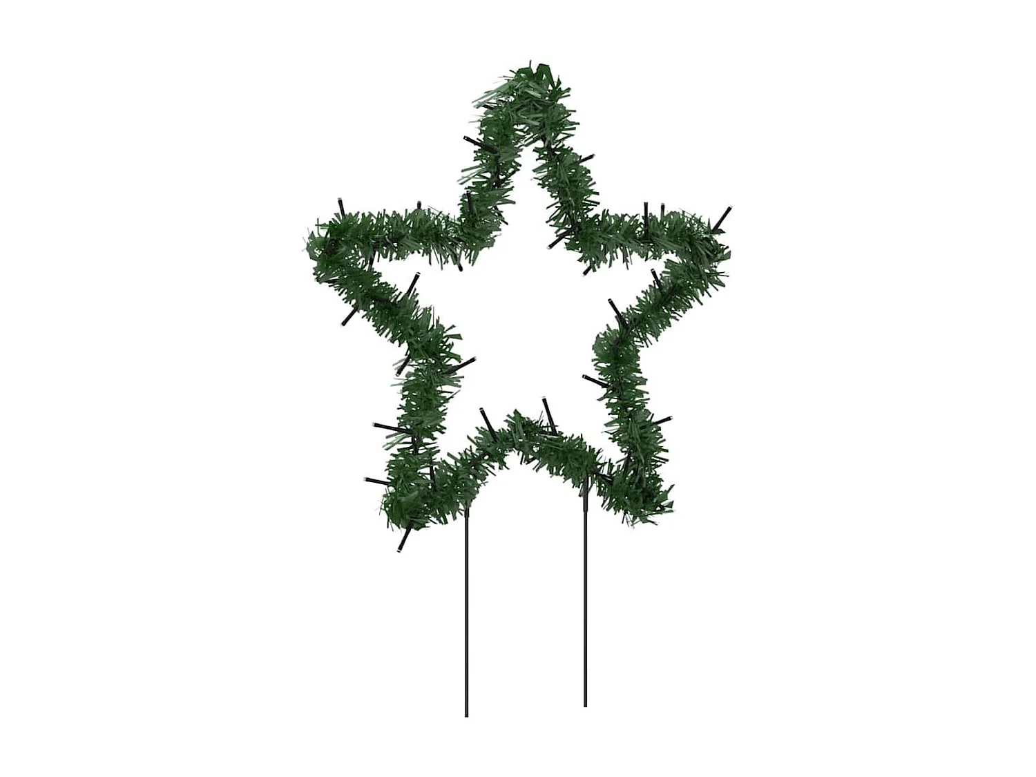 Pali decorativi luminosi a forma di stella di Natale, 3 pezzi, 50 LED, 29 cm