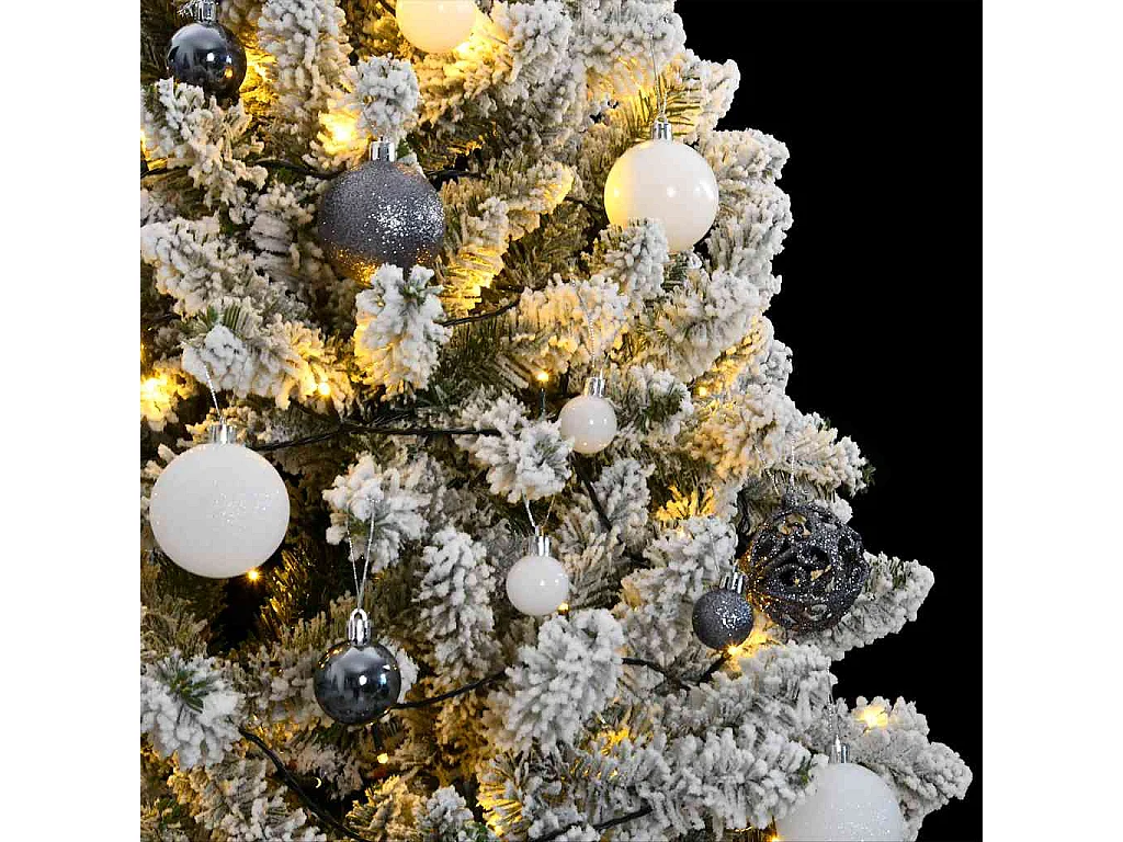 Albero di Natale artificiale articolato da 210 cm con 300 LED e palline