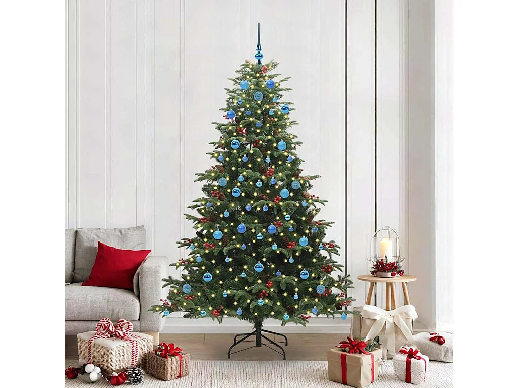 Sapin de Noël artificiel Vert 210 cm PVC, métal et plastique