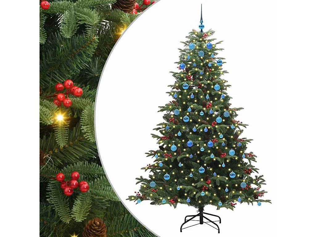 Sapin de Noël artificiel Vert 210 cm PVC, métal et plastique