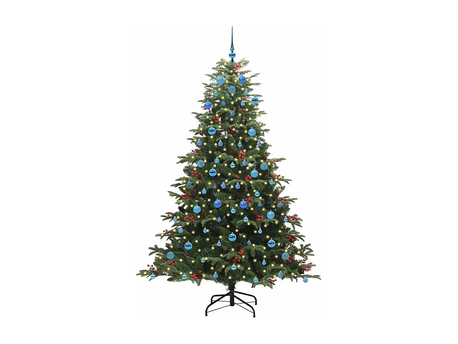 Sapin de Noël artificiel Vert 210 cm PVC, métal et plastique
