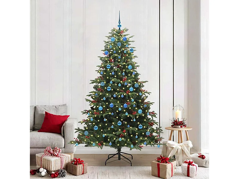 Sapin de Noël artificiel Vert 210 cm PVC, métal et plastique