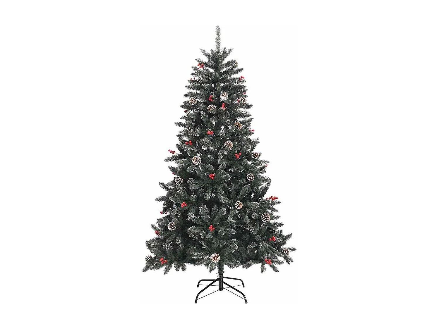 Albero di Natale artificiale con 150 LED Verde 83,5 x 83,5 x 150 cm