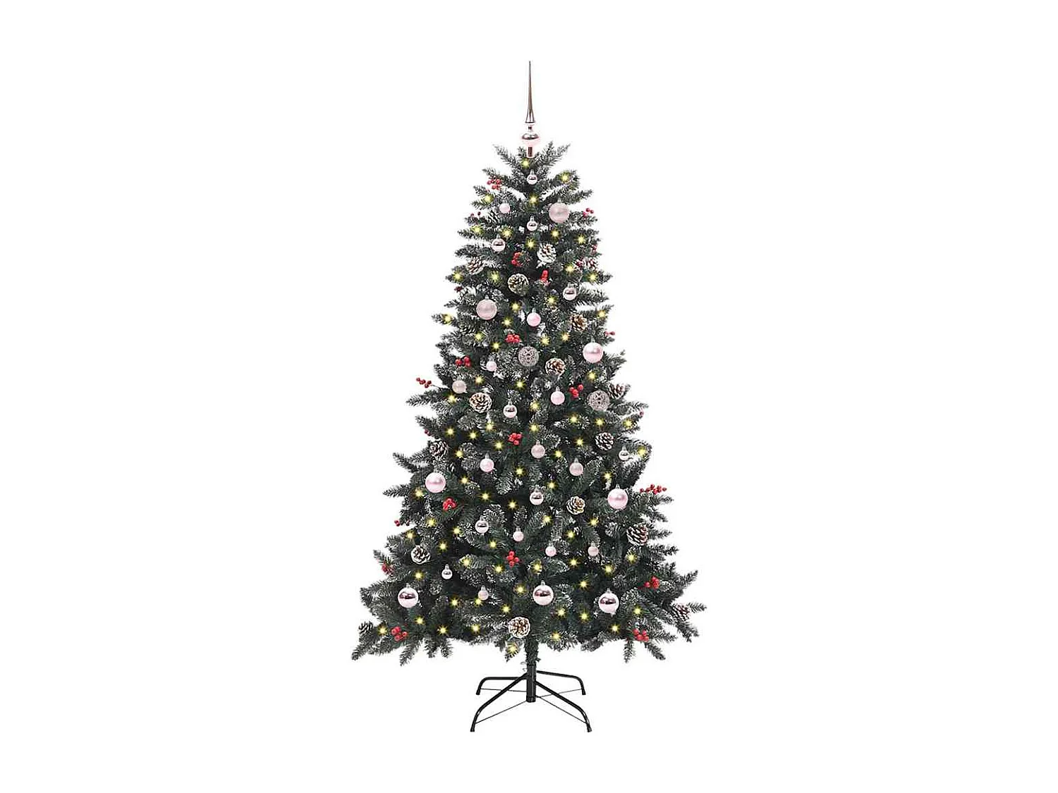 Kunstkerstboom met 150 LED's Groen 83,5 x 83,5 x 150 cm