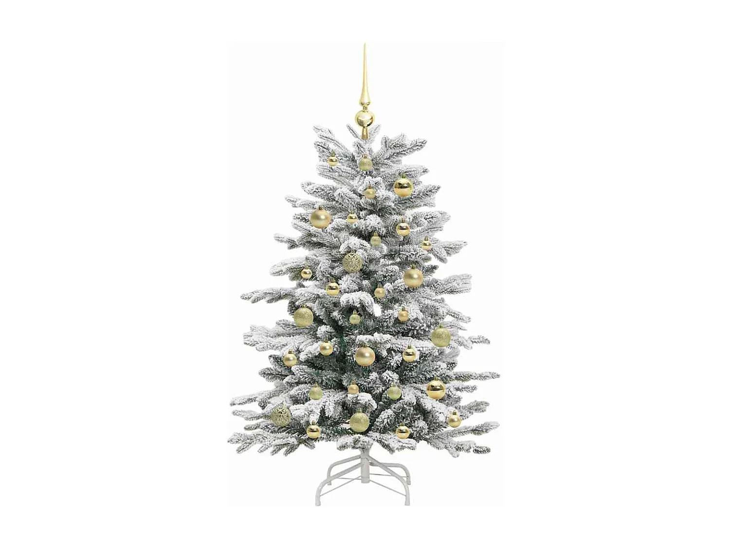 Albero di Natale artificiale con rami incernierati bianco 120 cm