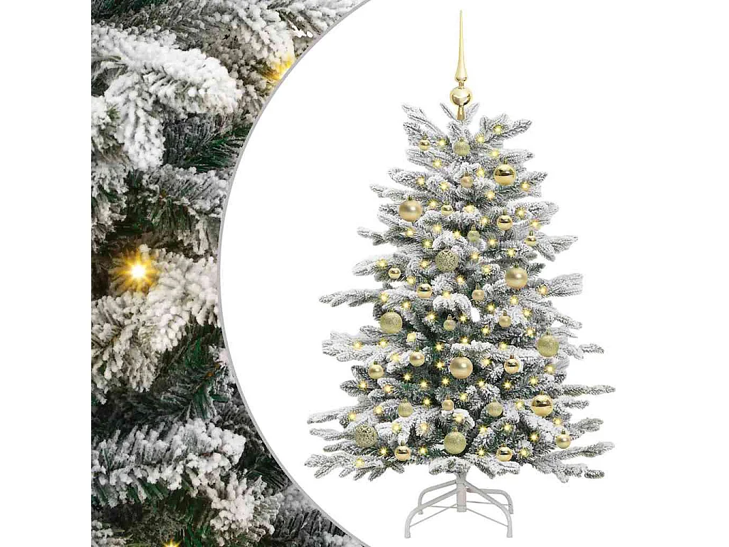 Künstlicher Weihnachtsbaum mit klappbaren Zweigen Weiß 120 cm