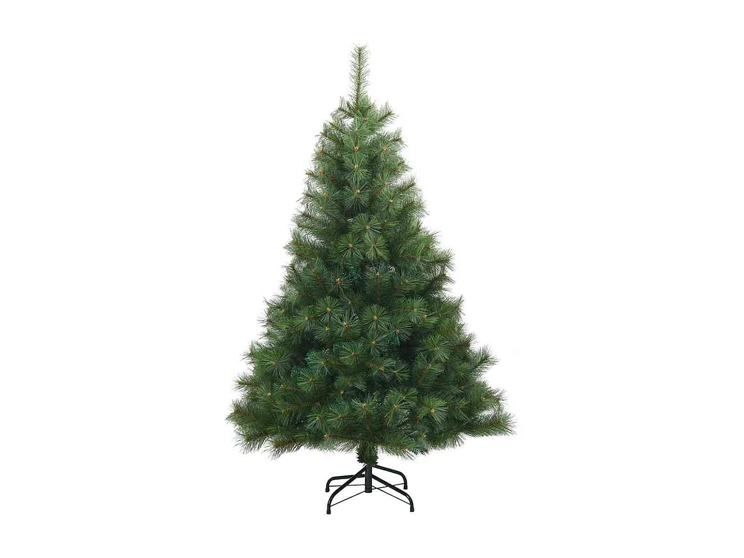 Albero di Natale artificiale con 150 LED Verde 120 cm PE e PVC