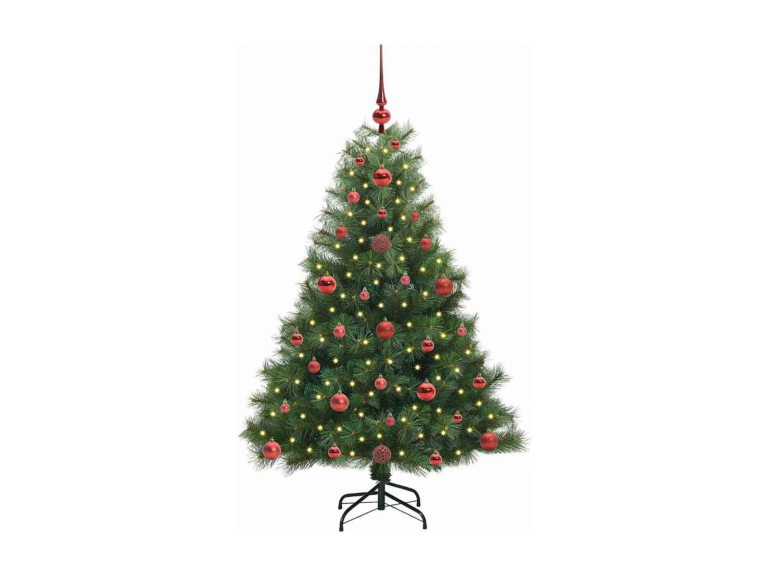 Sapin de Noël artificiel avec 150 LED Vert 120 cm PE et PVC
