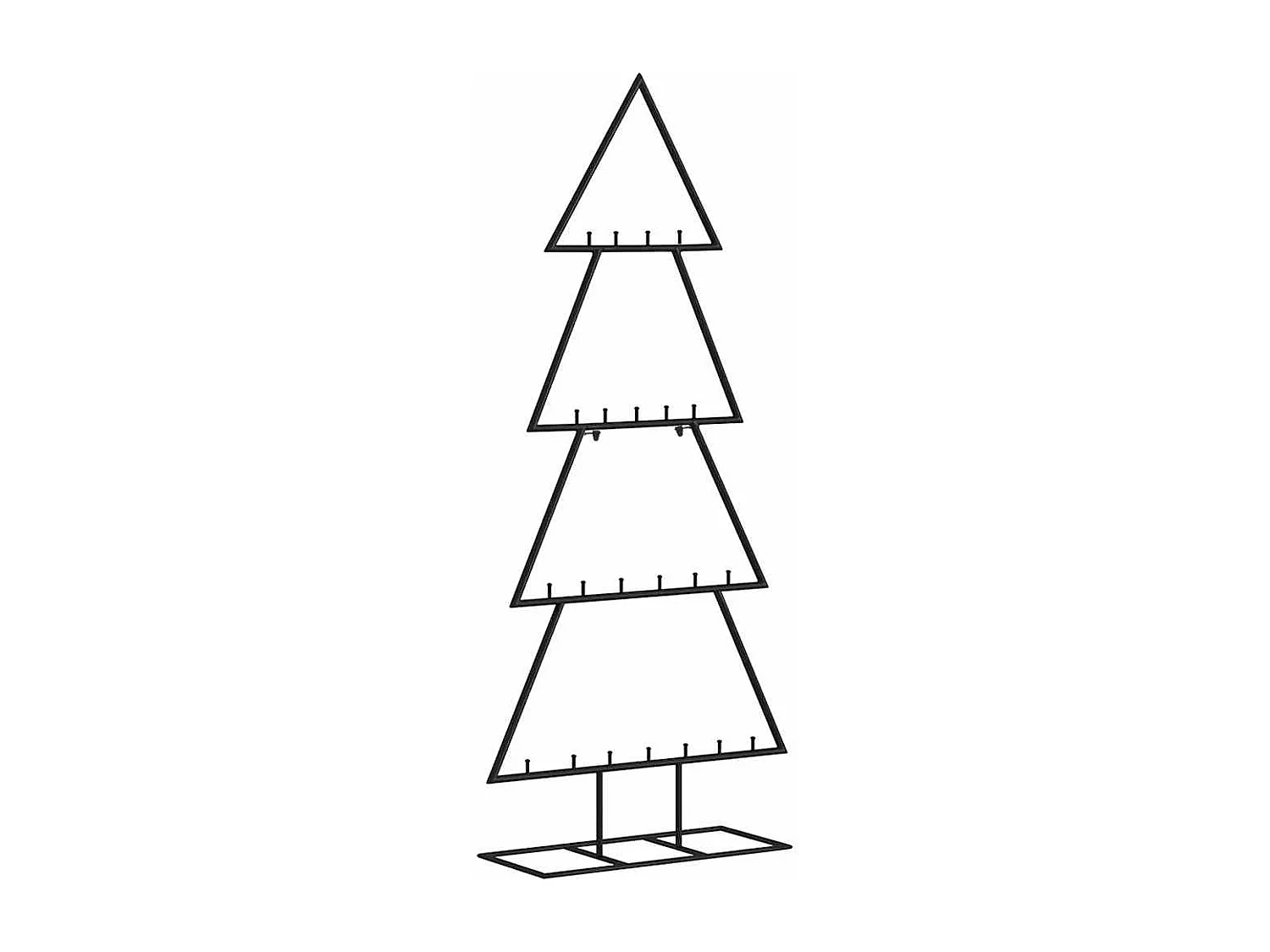 Arbre de Noël en métal pour décoration noir 125 cm