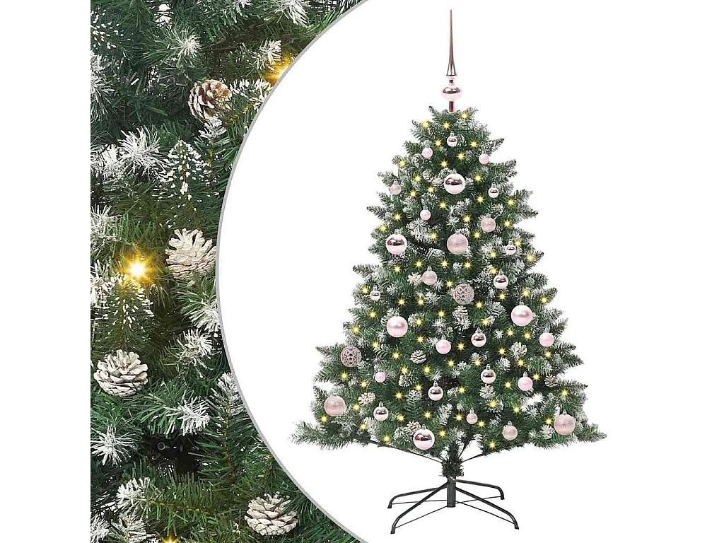 Albero di Natale artificiale con 150 LED Verde 85 x 85 x 120 cm