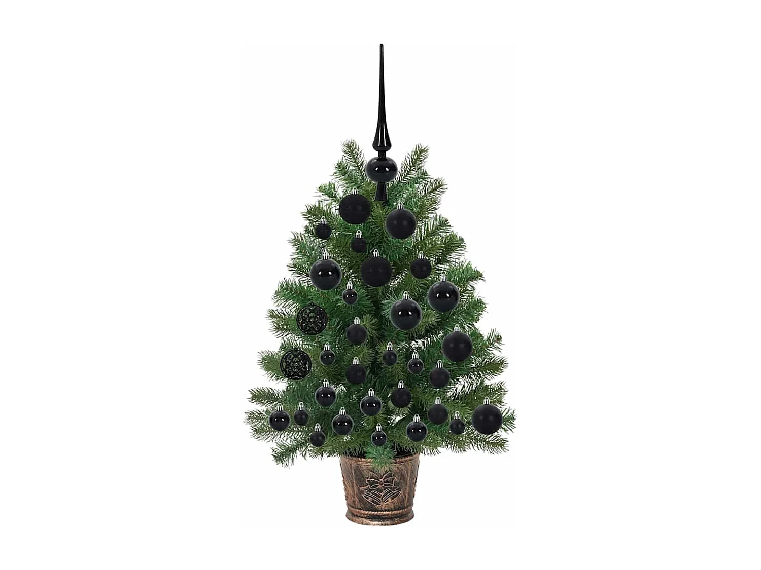Albero di Natale artificiale con 150 LED Verde 75 cm PE e PVC
