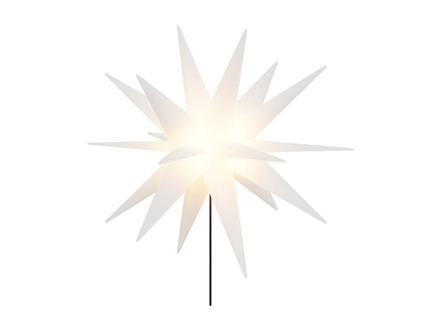 Lumières de Noël avec piquets 3 pcs LED pliable blanc 57 cm