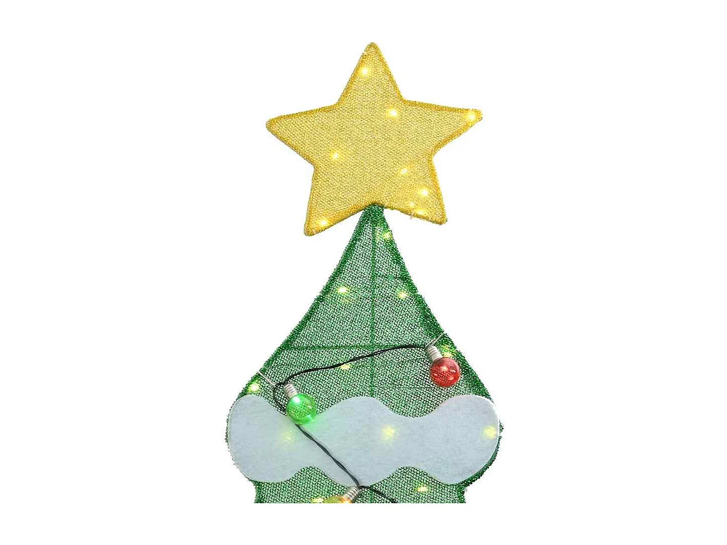 Sapin de Noël lumineux avec 3 boîtes-cadeaux 2D blanc chaud