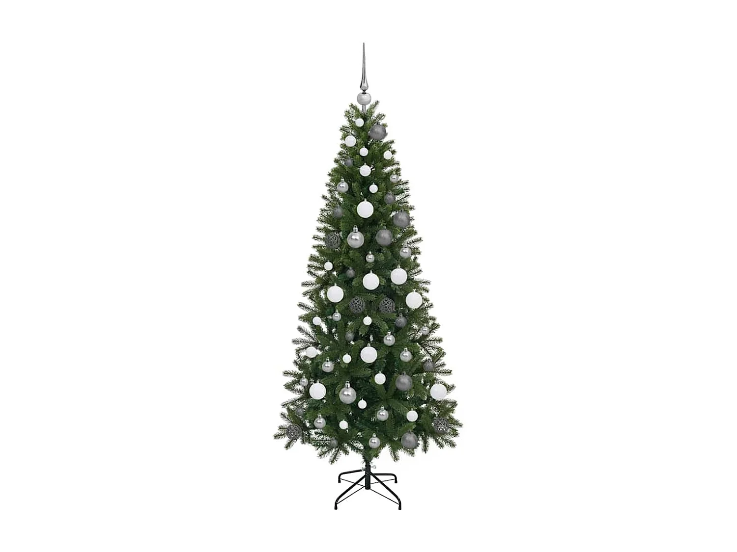 Albero di Natale artificiale con 300 LED Verde 180 cm PE e PVC