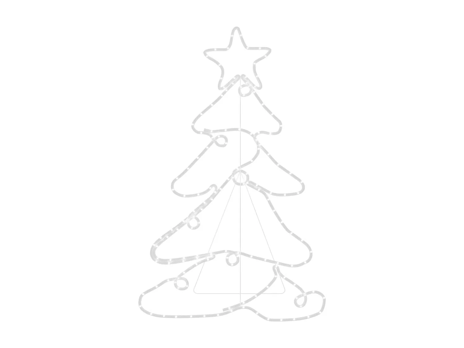 Figurine d'arbre de Noël avec 144 LED 88x56 cm