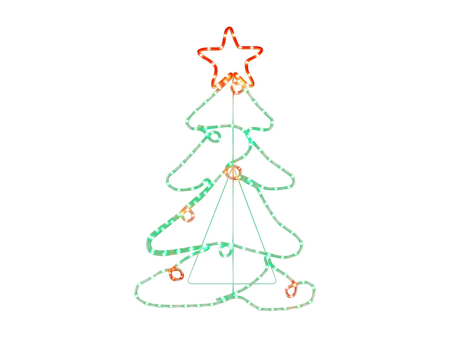 Kerstboomfiguur met 144 LED's 88x56 cm