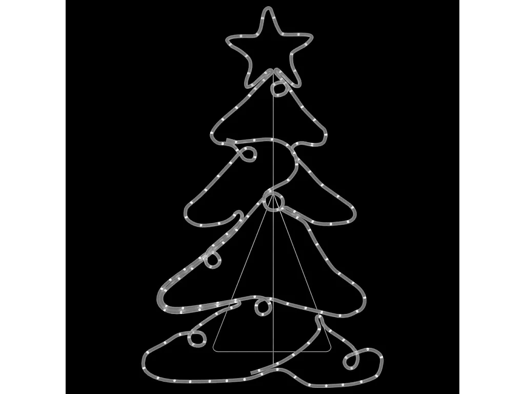 Kerstboomfiguur met 144 LED's 88x56 cm